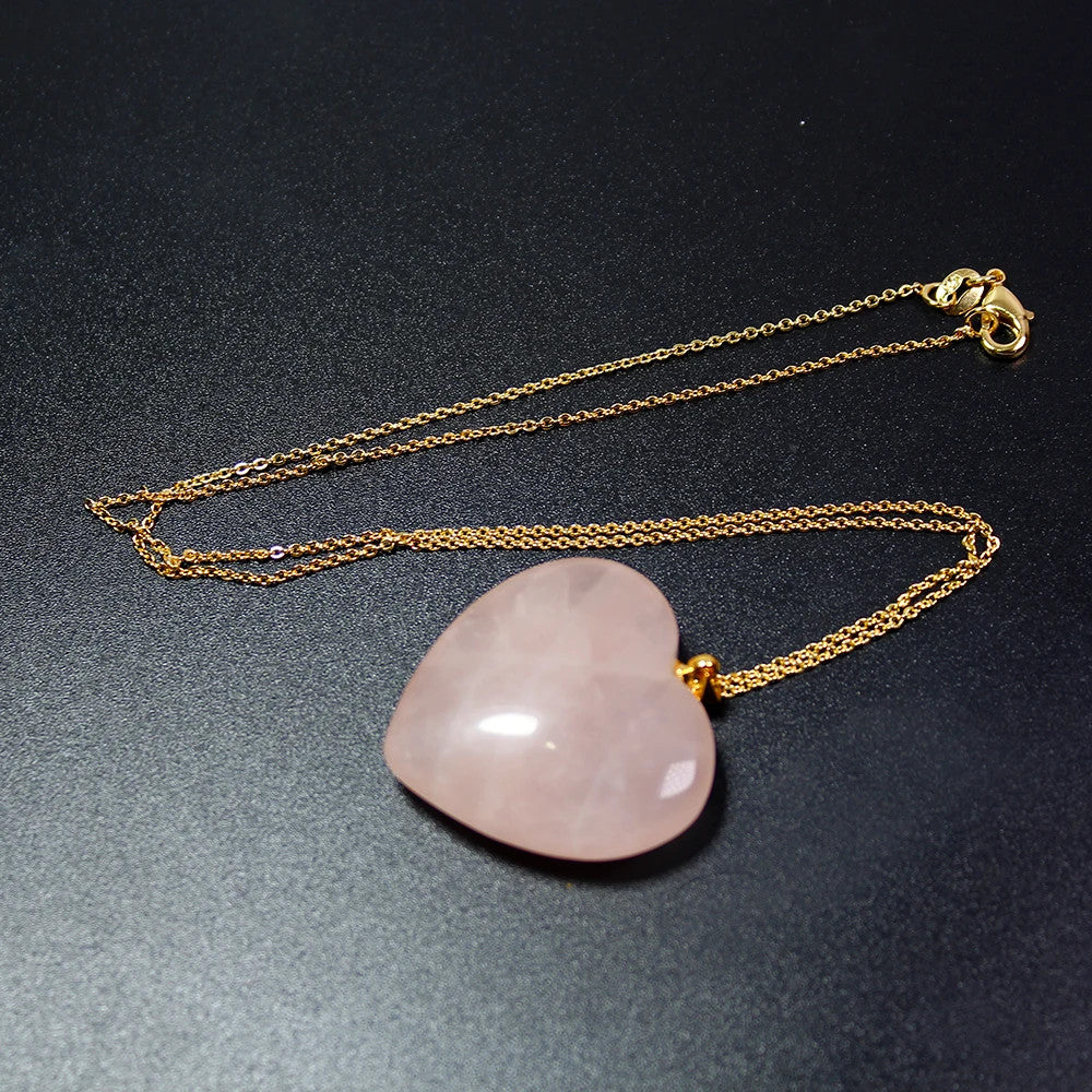 Pendentif en Quartz Rose - Harmonie Amoureuse et Relationnelle