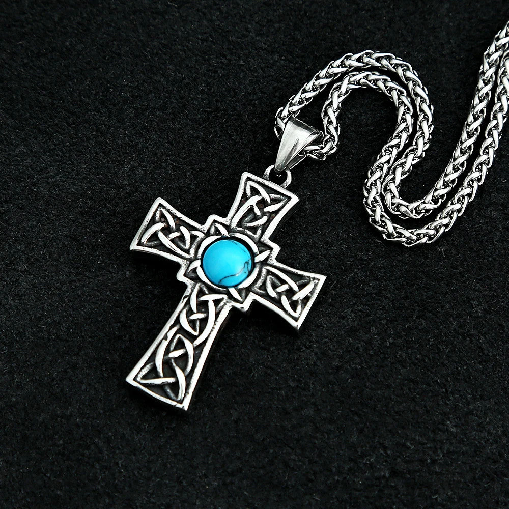 Croix Celtique avec Turquoise - Protection